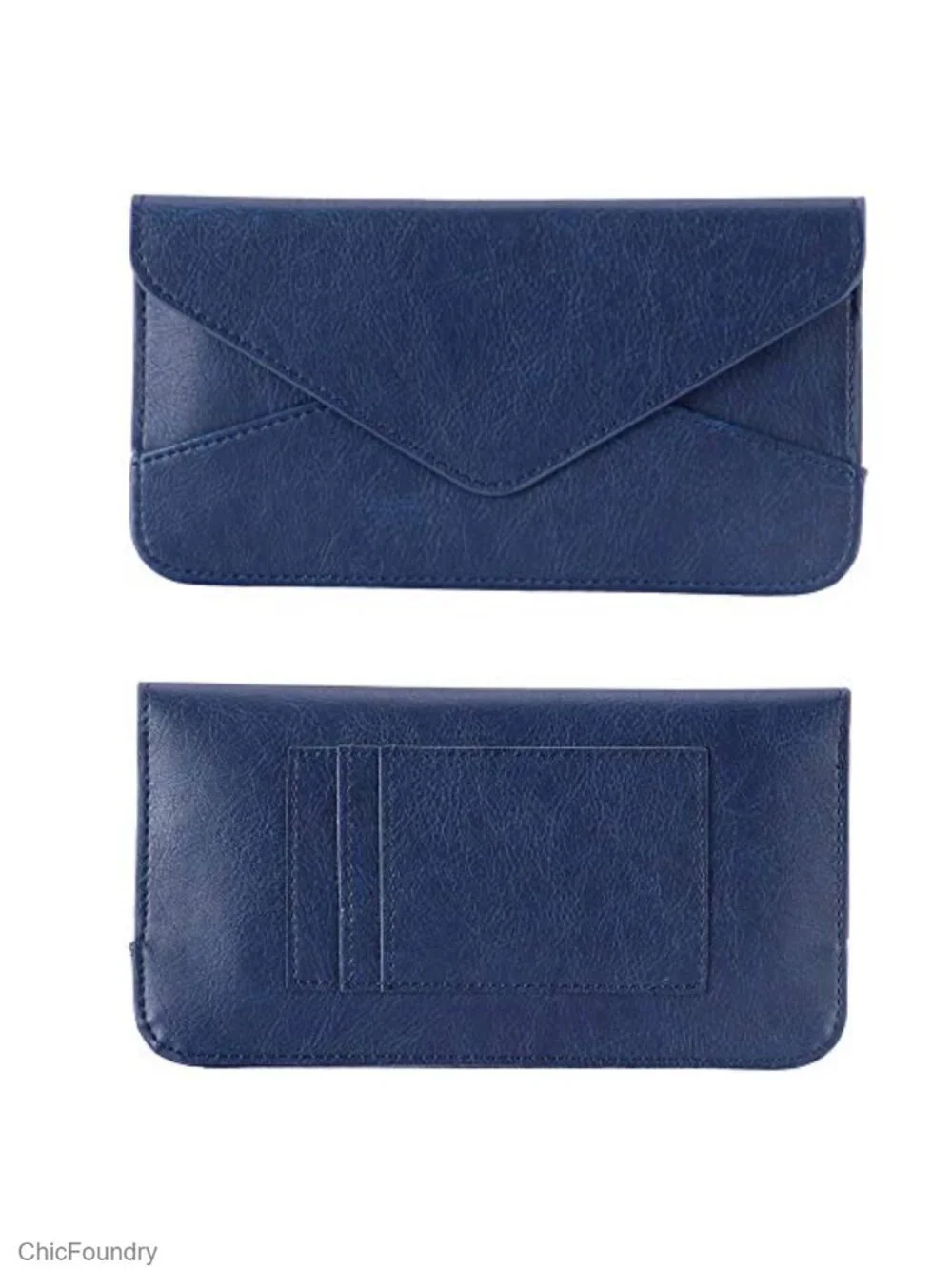 Women's Envelope Card Wallet Faux Leather Magnetic Closure Slim Credit Card